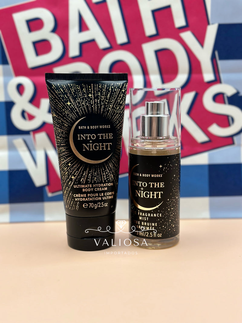 Kit BBW In tô The Night - Body Splash 75ml + body cream 70g