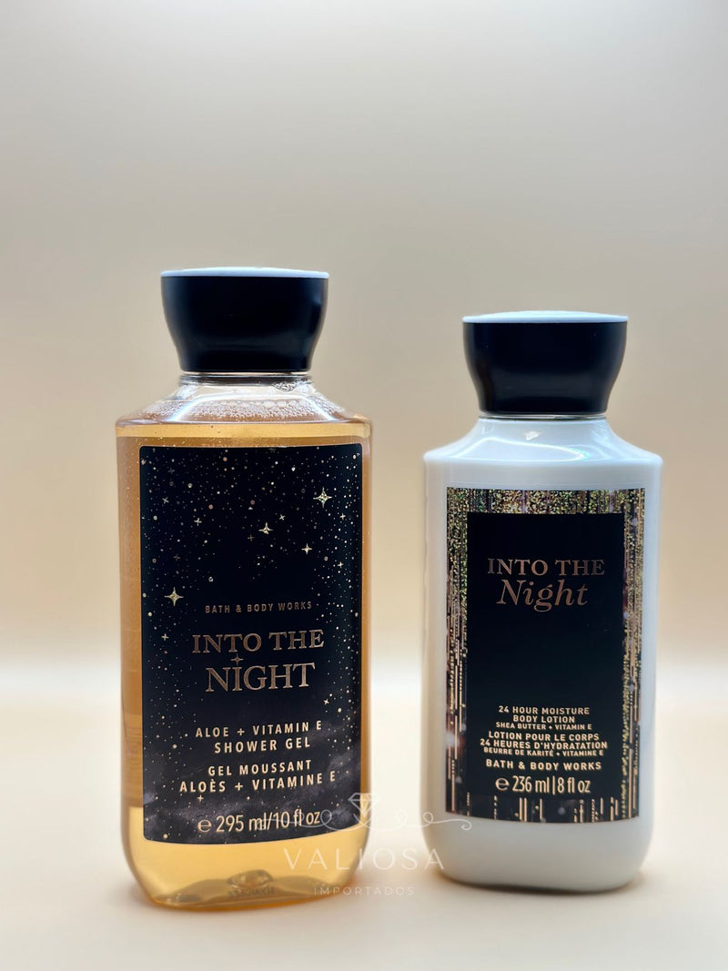 Kit Bath & Body Works Into the night, gel de banho + loção corporal