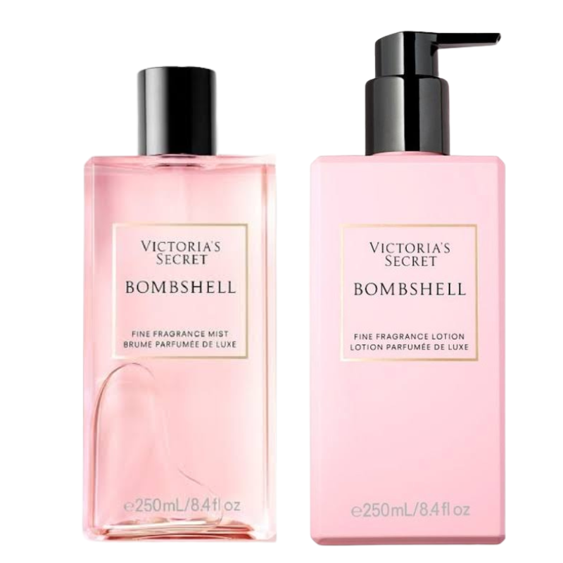 kit Bombshell Body Splash 250ml + Loção hidratante 250ml Victoria’s Secret